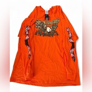 NWT Orange long sleeve Sturgis bike week 2008 - size 2XL